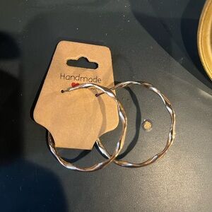 Twisted Gold Hoop Earrings